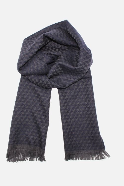Wool scarf ARMONIA PHILIP Blue and grey - FiliDiLana